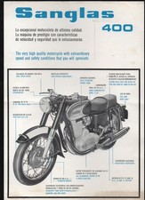 (moto)  vieux papiers publicité;   SANGLAS 400    (P46576)