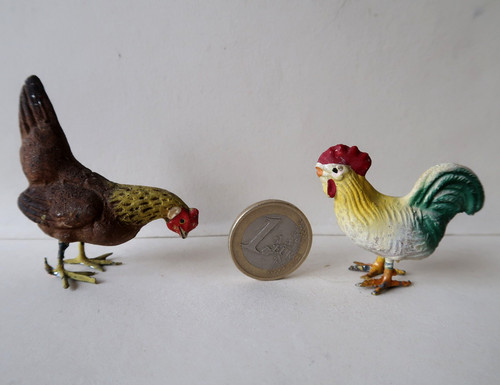 Coq poule figurine - poule,