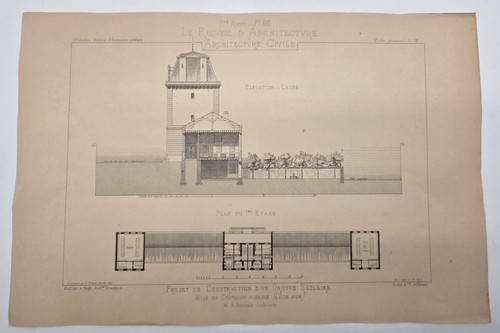 Planche gravée 1880 groupe - 1,