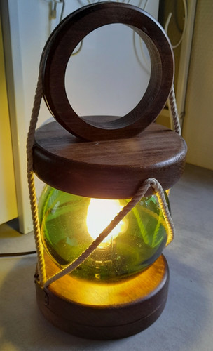 Lampe marine bois - lampe, boule