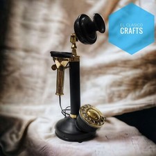 Laiton Antique Rétro Fixe Téléphone Classique Rotatif Cadran Chandelier