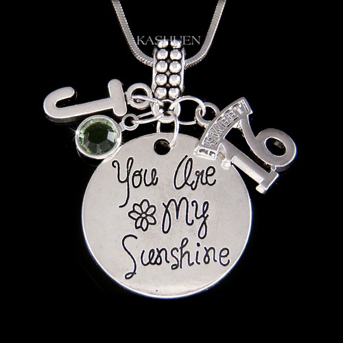 Collier charm fleur lettre - charm,