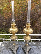 Belle Paire De Lampe A Pétrole Complète