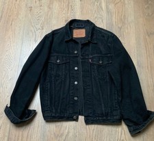 Blouson veste jean noir - veste,