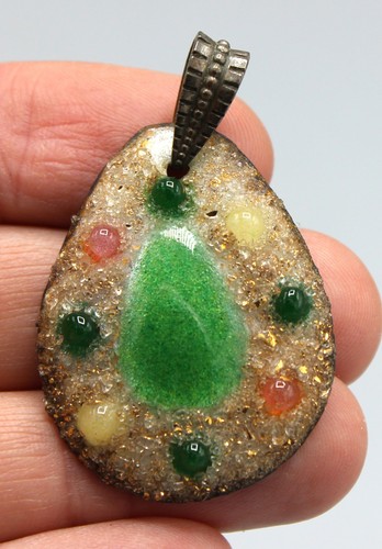 Beau pendentif emaux - emaux, de