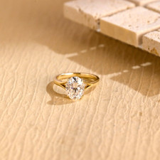 Bague solitaire diamant/CVD