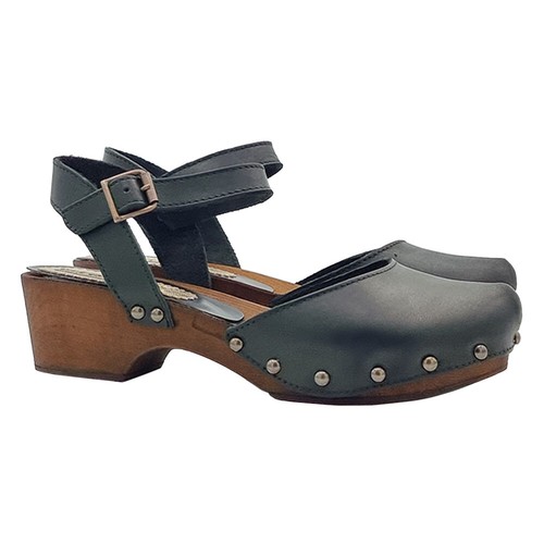 Mule suédois noir - mule,