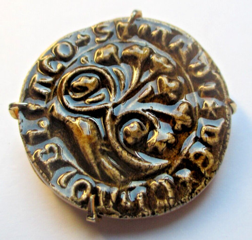 Ancienne broche faïence - broche,