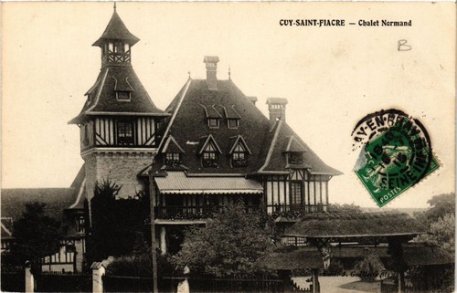Cpa cuy fiacre chalet - cpa,