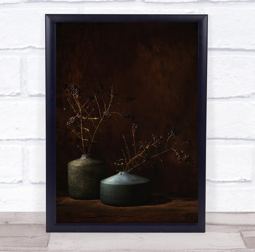 Dark zen ikebana pottery - ikebana, pot