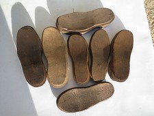 Ancien embauchoir paire de semelles bois sabot outil cordonnier art populaire