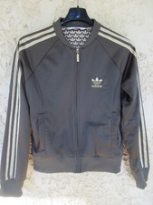 Veste ADIDAS rétro vintage TREFOIL kaki or femme jacket giacca felpa jacke 40