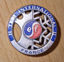 Broche Ski Ecole de Ski Français ESF niveau TEST INTERNATIONAL II MEDAILLE