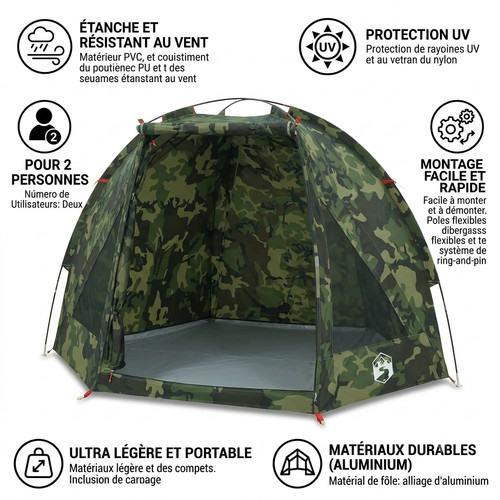 Tente peche camouflage - tente,