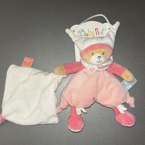 Doudou ours brioche rose - ours,