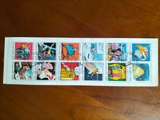 PLANCHE 12 TIMBRES OBLITERES SUR LA BD TARDI BILAL PELLOS FRED MOEBIUS (AA1892)