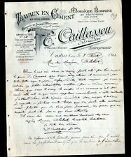 CASTRES (81) TRAVAUX en CIMENT / MOSAIQUE Romaine & Venitienne "CAILLASSOU" 1903
