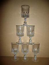 6 verres a vin ROUGE 15,5 cl ,modèle LOUVRE en cristal d'Arques ; lot / série