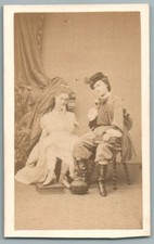 CDV 1865 Hortense Damin &...? Actrices Photo Ancienne Théâtre Foto Costume Opéra