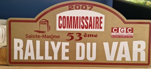 Plaque rallye var - rallye, du
