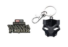 Marvel Black Panther WAKANDA FOREVER PIN Et Porte-Clés Masque 3D