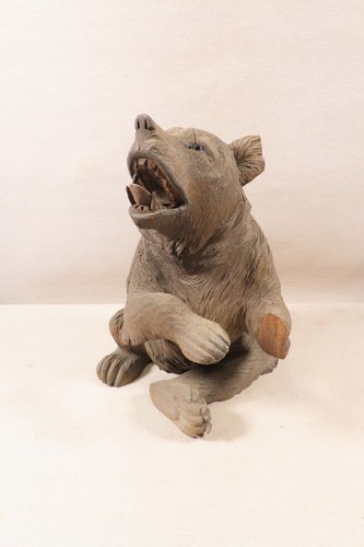 Ancien ours bois sculpte - ancien,