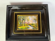 EMAUX DE LIMOGES, P.BONNET, Paysage, cadre, Tableau