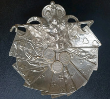 Ancien Vide Poche En Bronze Argenté.