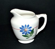 SARREGUEMINES Pot à lait - Crémier en faïence Forme Bambou décor peint 1930