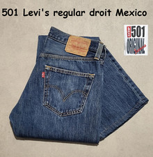 Levi's 501 Jeans Coupe Droite Regular W32 L29 Taille 40 Vintage Mexico
