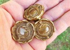 Ø31mm,3 anciens Boutons de Meuble Poignée,Porte,Tiroir,style Art nouveau,déco