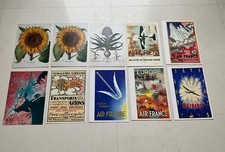 LOT de 10 MENUS AIR FRANCE vintage . AVIATION Concorde Boeing 747