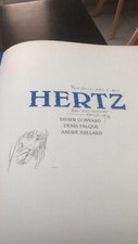 BD dédicacée - hertz tirage luxe N&B - dédicace dénis falque  et Didier Convard