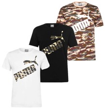 T-Shirt PUMA Pour Hommes Camo Logo QT Taille S M L XL 2XL Neuf