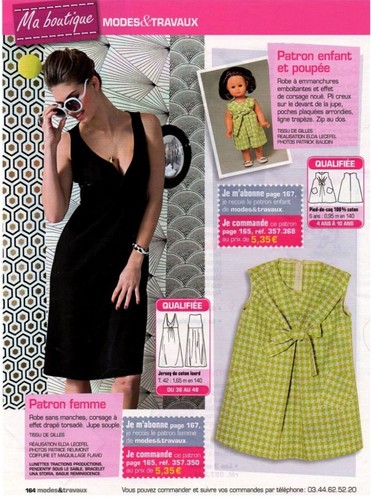 T19 patron poupee emilie modes - poupee,