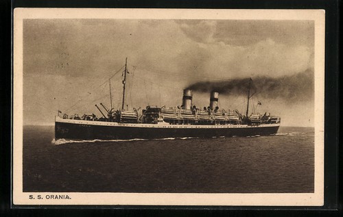 Carte postale paquebot oriana - paquebot,