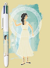 BIC STYLO 4 COULEURS COLLECTOR - COLLECTION " GRECE " - DEESSE GREQUE