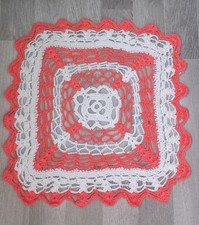 NAPPERON CARRE BLANC ORANGE