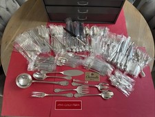 SET MENAGERE 152 P CHRISTOFLE  FR MARLY METAL ARGENTÉ TRÈS BEL ETAT COFFRE N 6