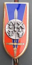 Insigne émail ESM Saint Cyr 1960s Ecole Spéciale Militaire Groupement Interarmes