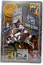 PLAQUE METAL Tôlée VINTAGE 20X30 ROCK'N'ROLL SUN STUDIO ELVIS PRESLEY  NEUF  NV1