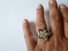 bague en argent massif, duo