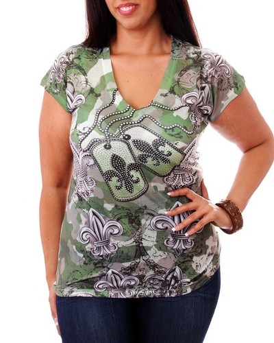 Women green military style - green,