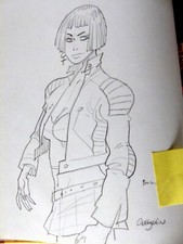 CARMEN MC CALLUM avec dessin dédicacé de Cassegrain Eo 2006 