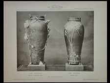 CLAUDIUS MARIOTON - VASES  ART NOUVEAU - 2 PLANCHE 1898