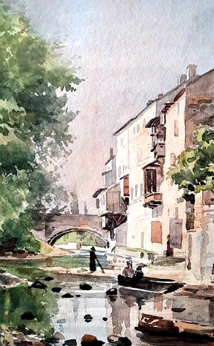 Ancienne aquarelle provence - ancienne, "provence"