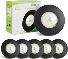 Spots LED Encastré pour Placo Noir 6W Lumière Blanc Froid 6000K