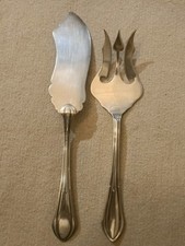 Couverts de Service à Poisson en métal argenté D'époque ART NOUVEAU