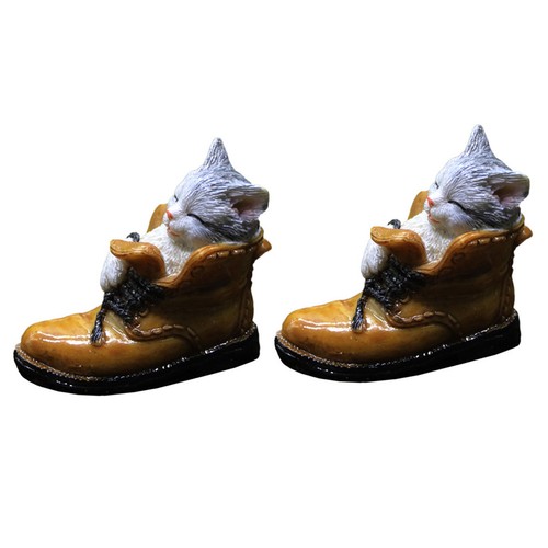 2pcs handmade resin cat - 2pcs,