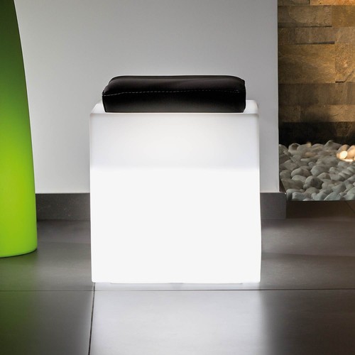 Pouf tabouret led jardin - pouf,